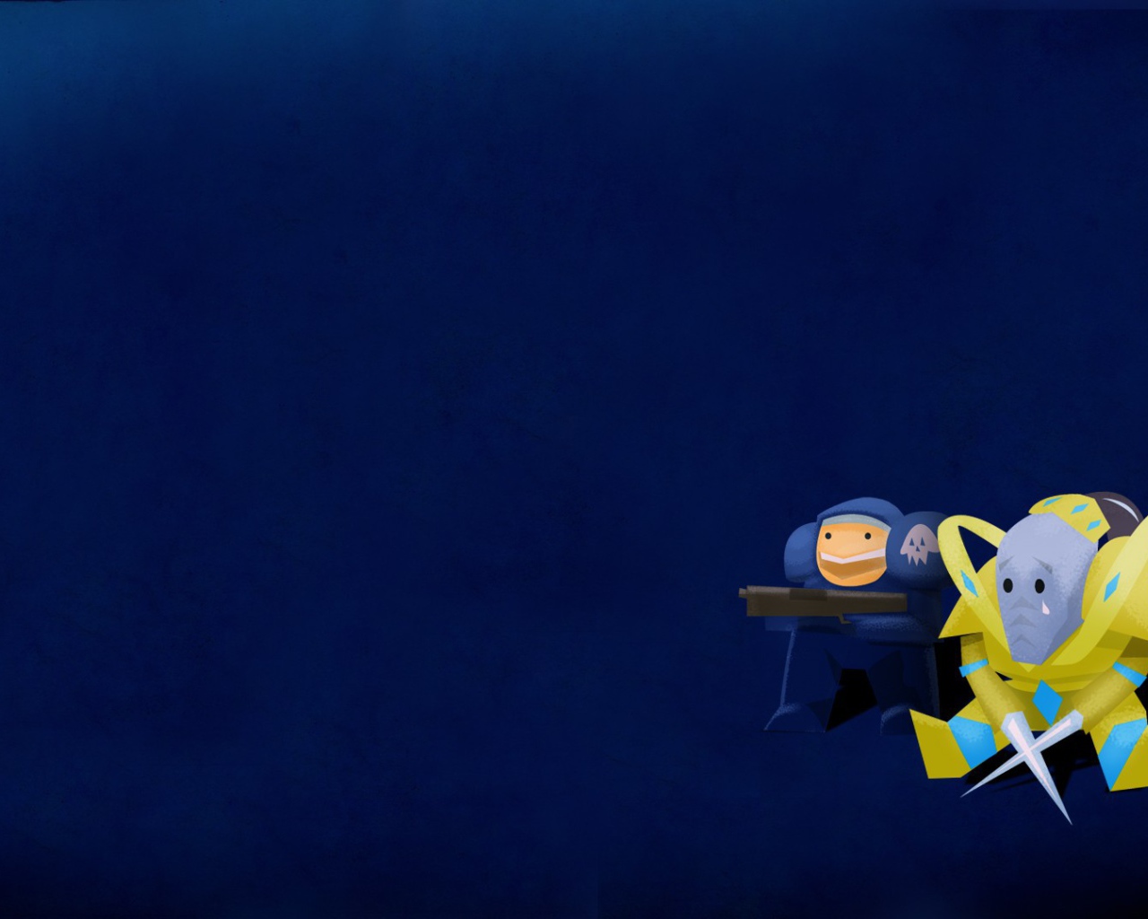 Голубой фон, игра Starcraft II