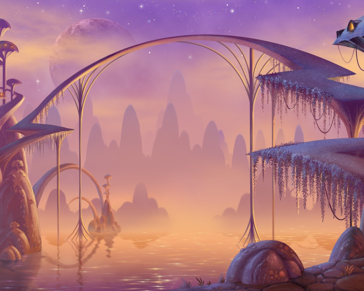 Мост, фон игры Bejeweled 3