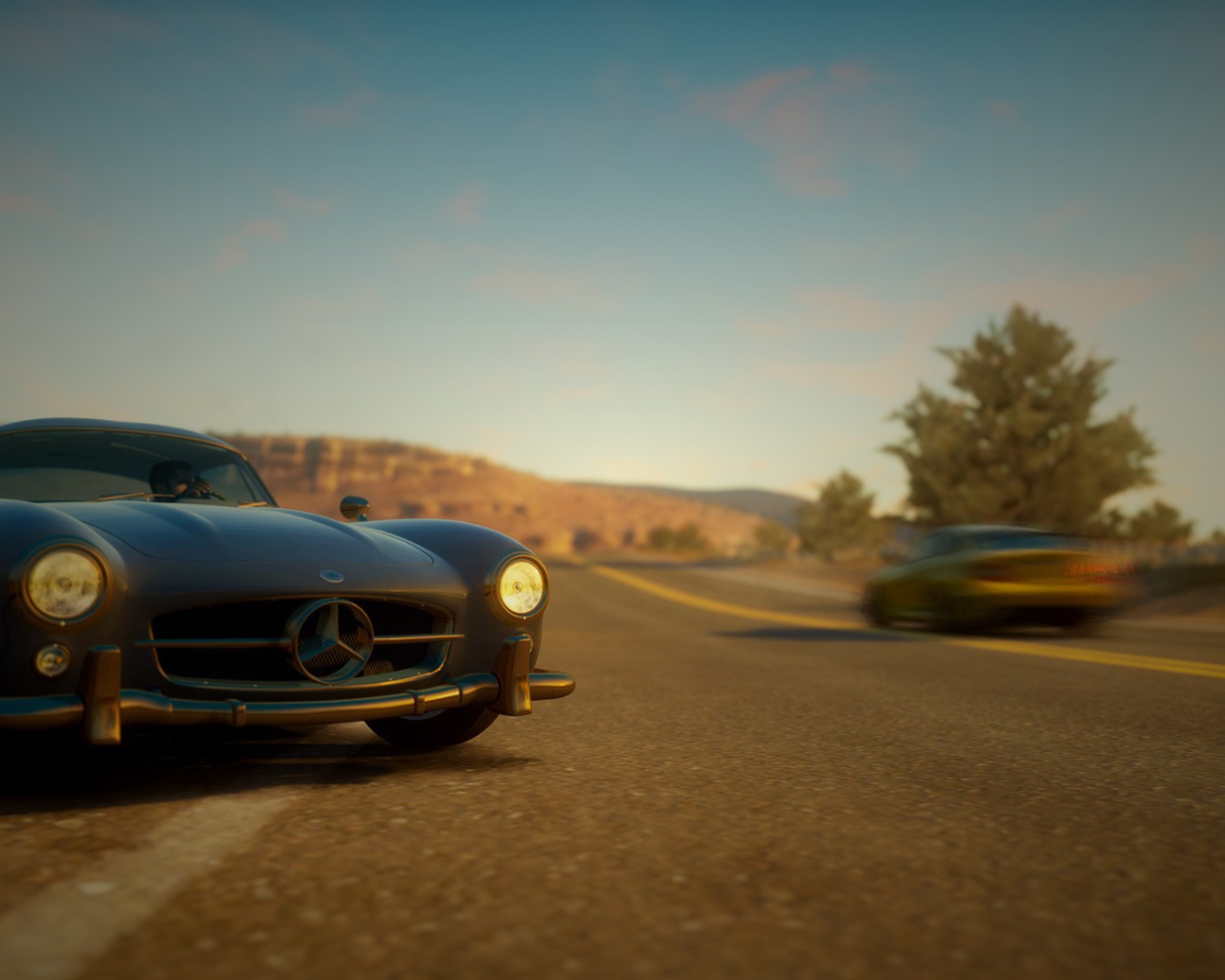 Коричневый Мерседес в игре Forza Horizon