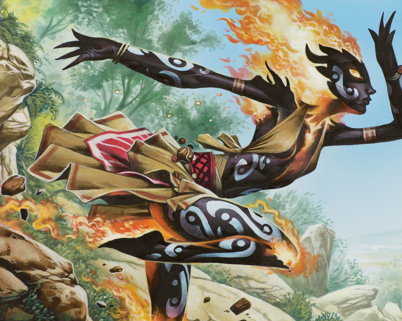 Горящая ведьма из игры Magic The Gathering