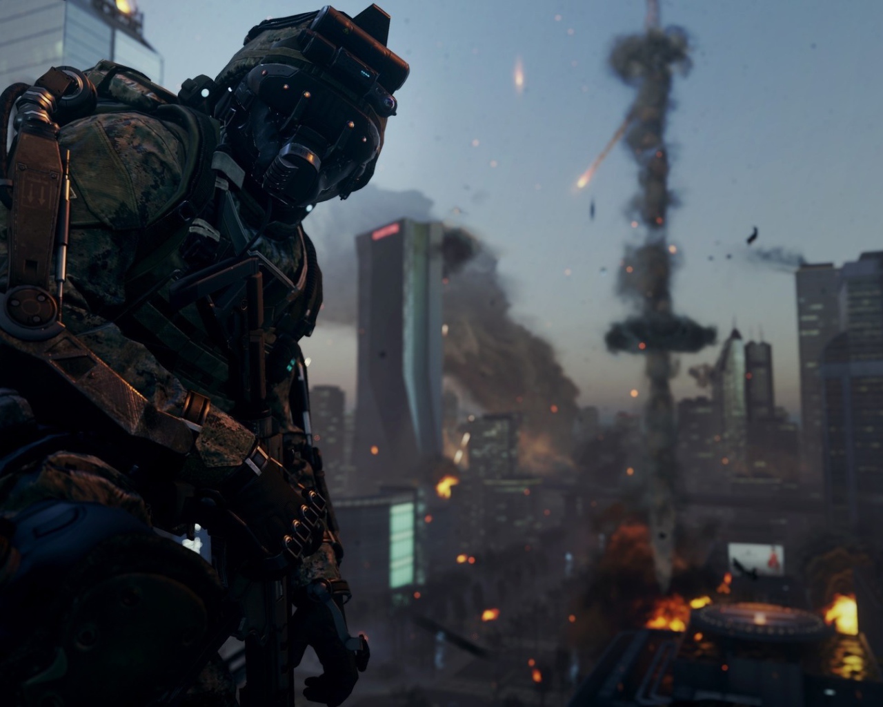 Горящий город в игре Call of Duty Modern Warfare 3