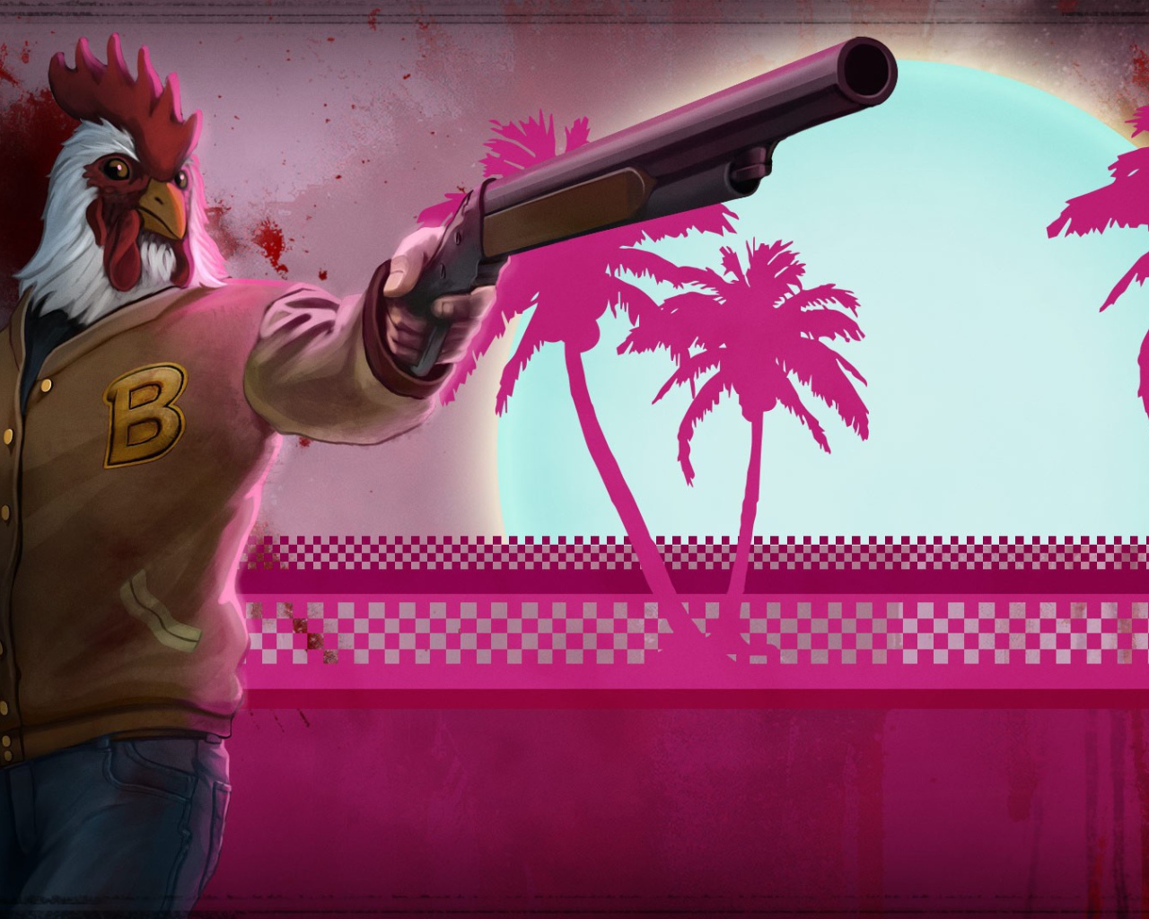 Петух из игры Hotline Miami