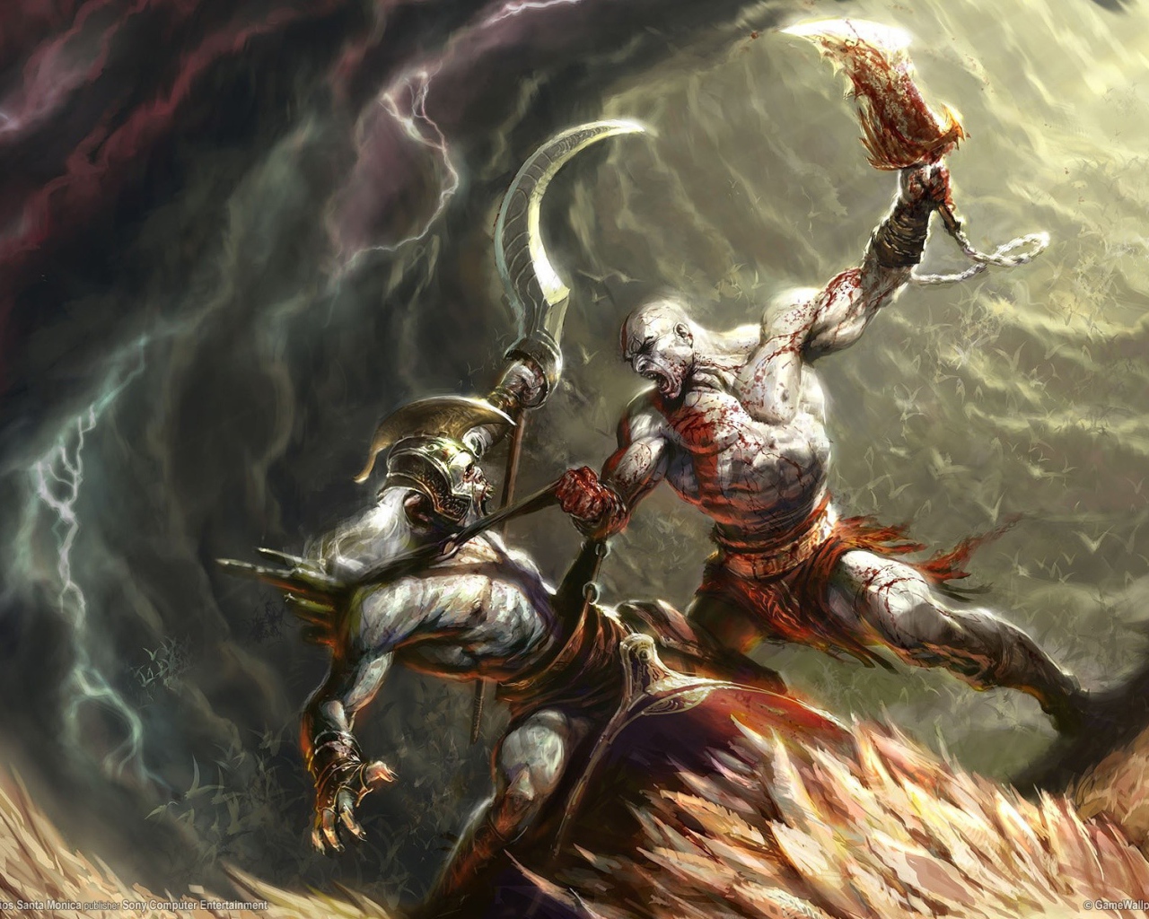 Бой в игре God of War