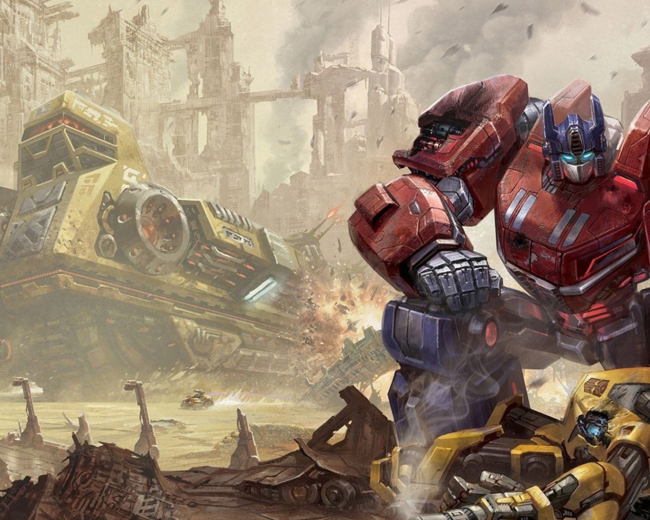 Бой в игре Transformers