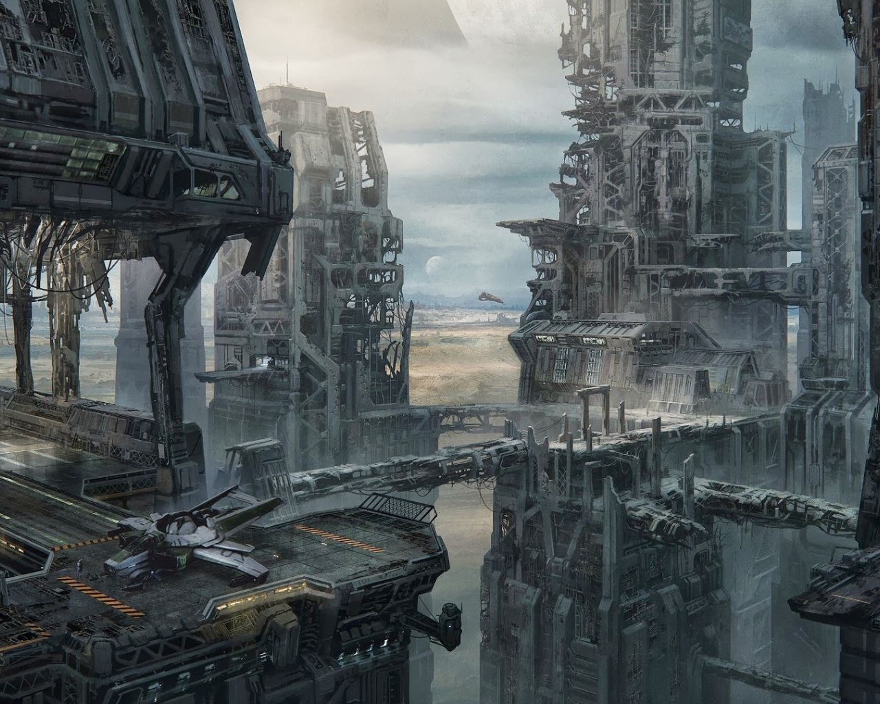 Постройки космопорта в игре Star Citizen