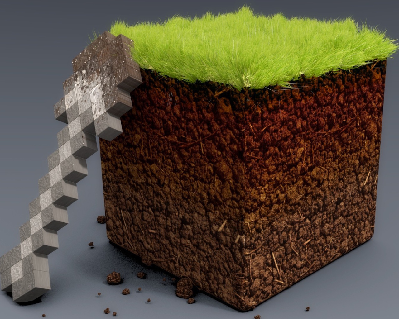 Куб земли в игре Minecraft