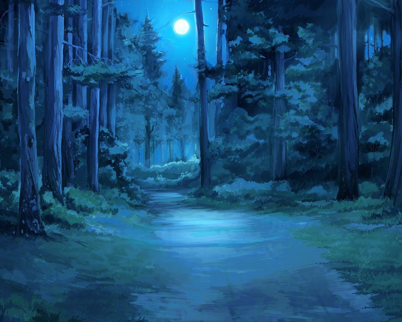 Темный лес в игре Бесконечное лето