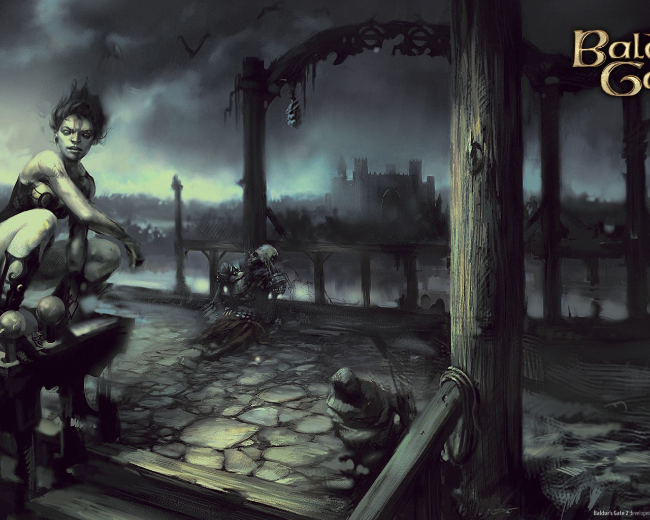 Девушка демон в игре Baldur's Gate 2