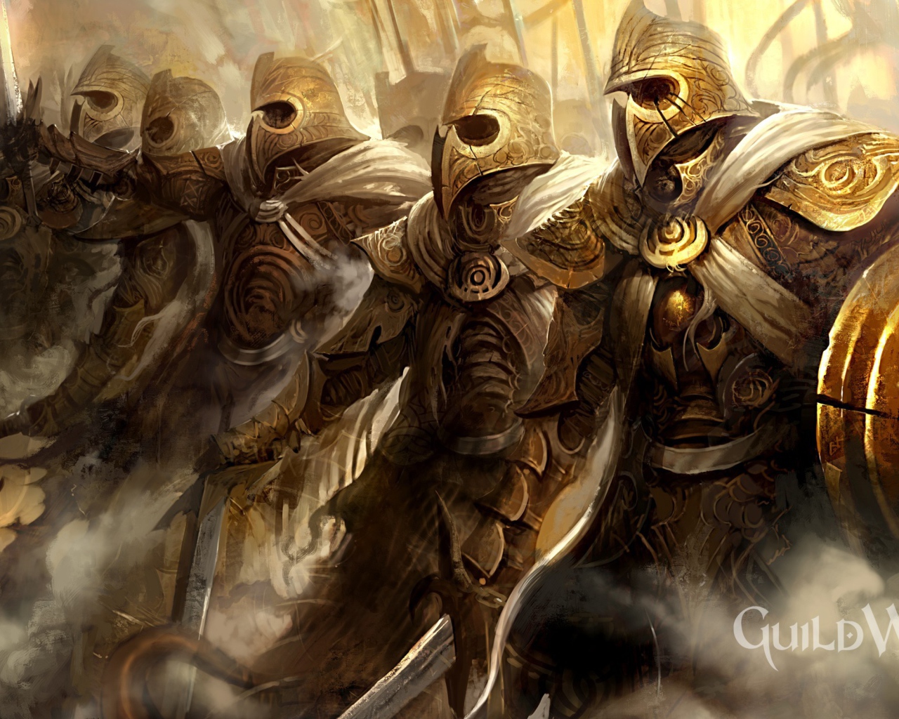 Отряд воинов из игры Guild Wars