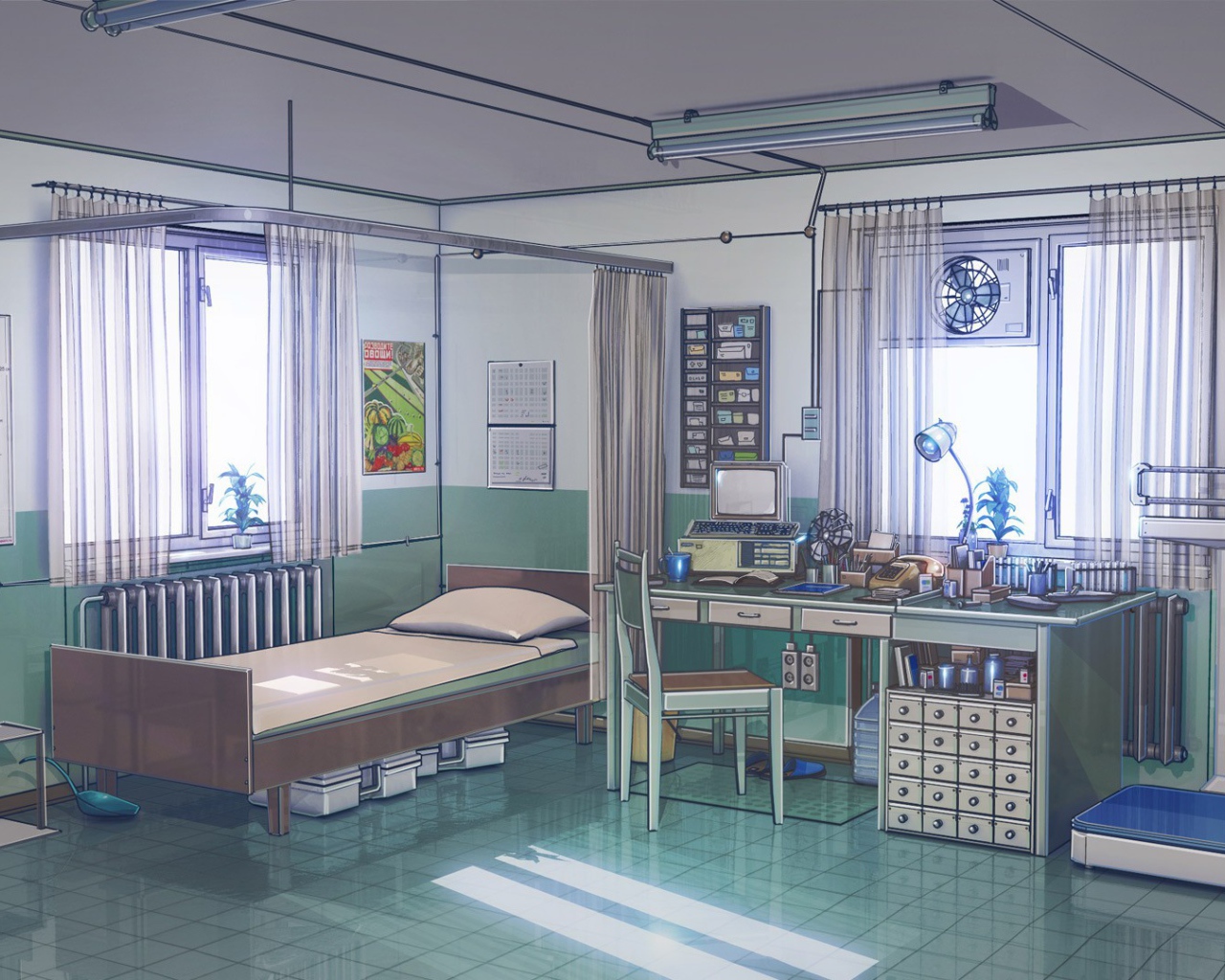 Кабинет врача в  игре Бесконечное лето