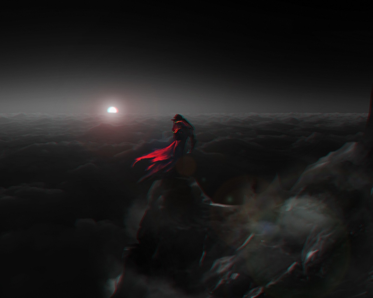 Дракула смотрит на Луну в игре Castlevania Lords of Shadow