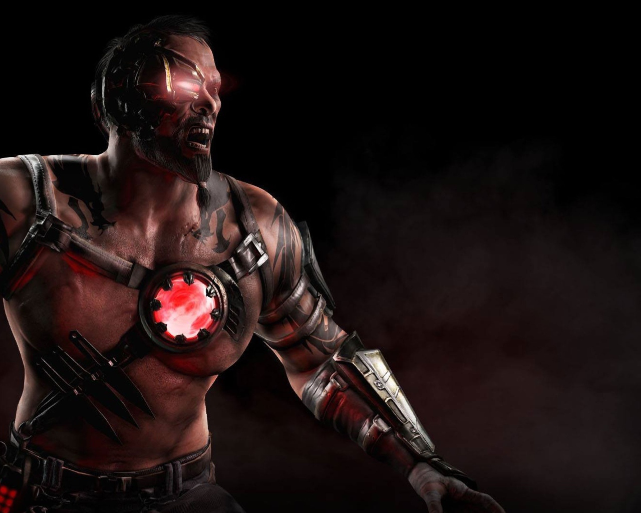 Огненный Кано из игры Mortal Kombat