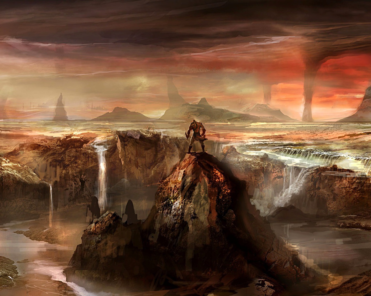 Огненный мир игры God of War