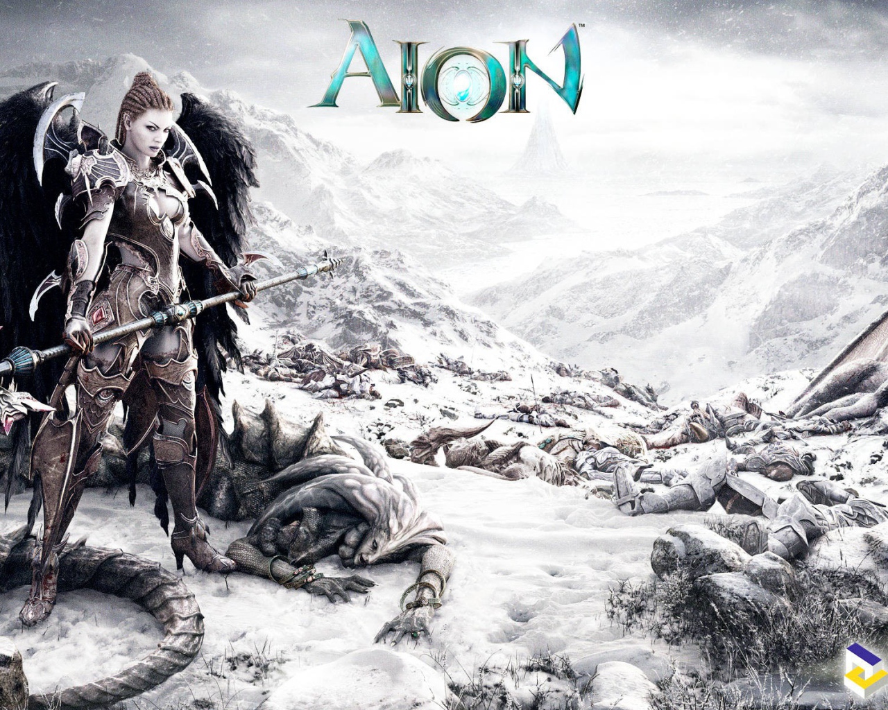 Девушка воин из игры Aion Online