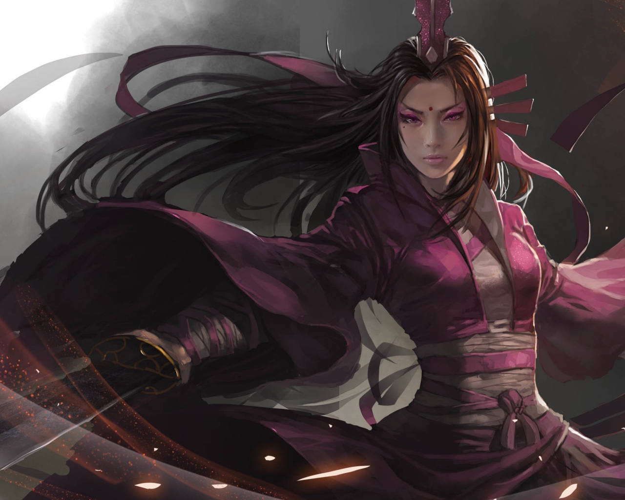 Девушка воин из игры Dynasty Warriors