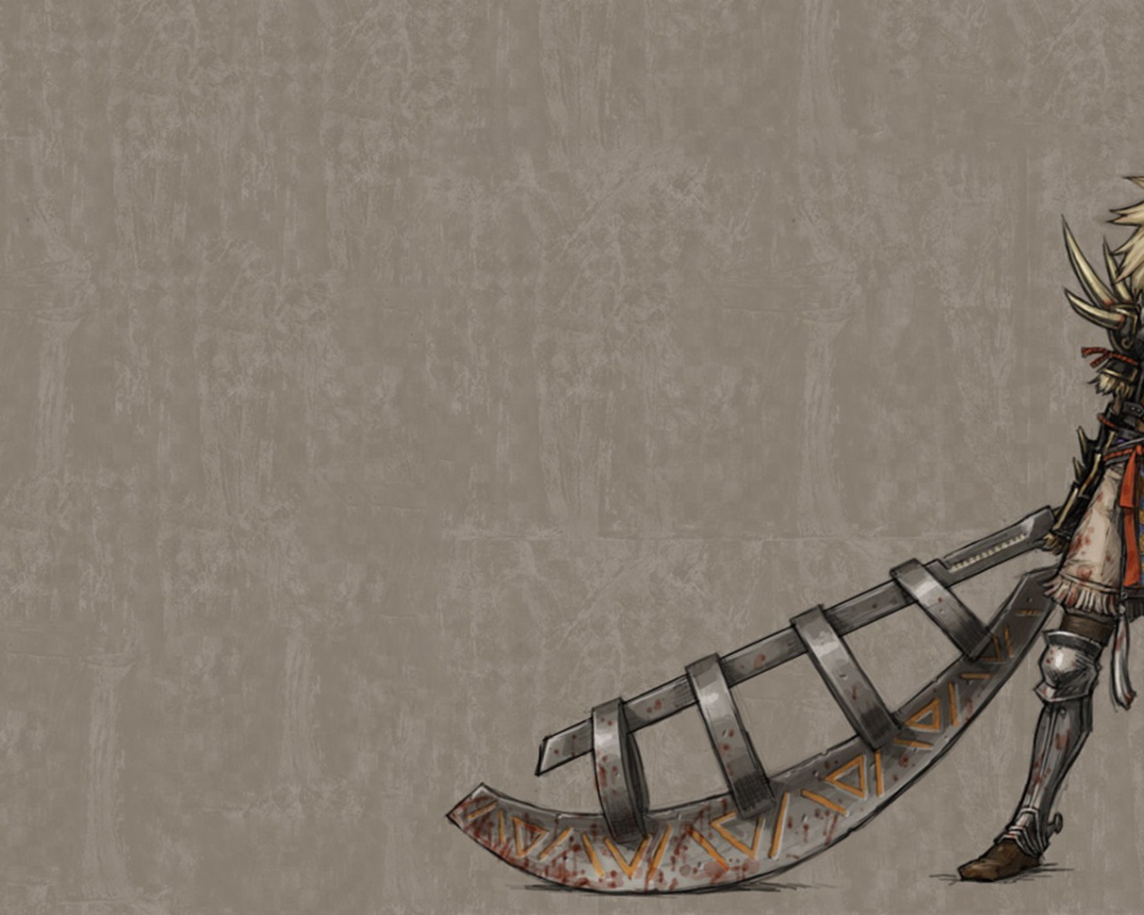 Девушка с алебардой из игры Monster Hunter