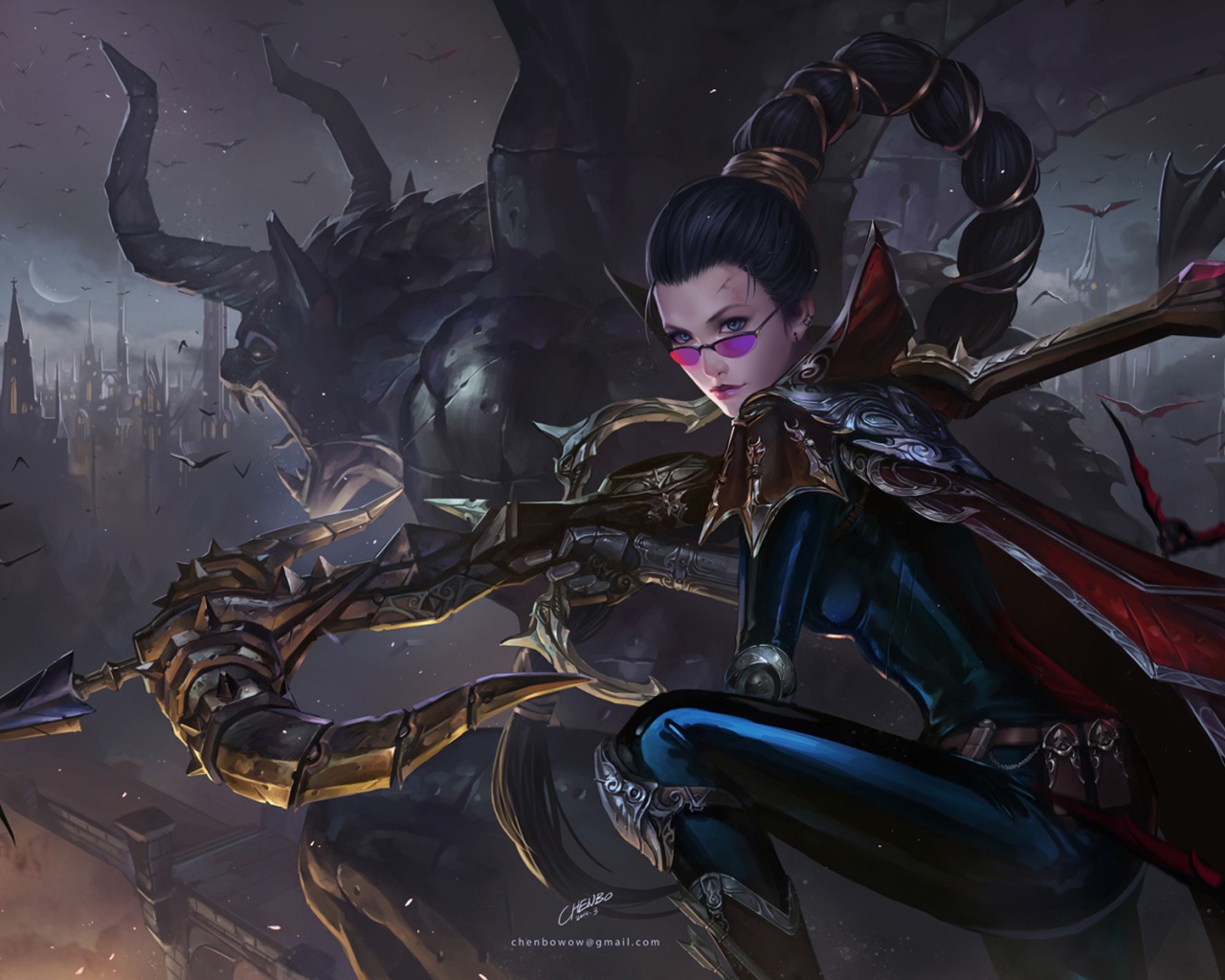 Девушка с косой в игре League of Legends