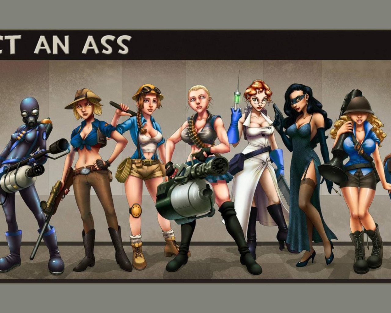 Девушки из игры Team Fortress