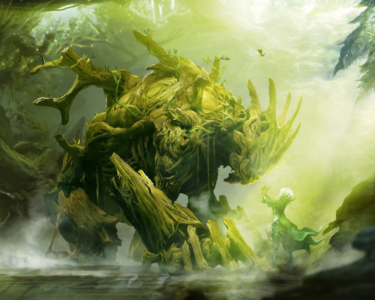 Зеленый монстр в игре Guild Wars 2