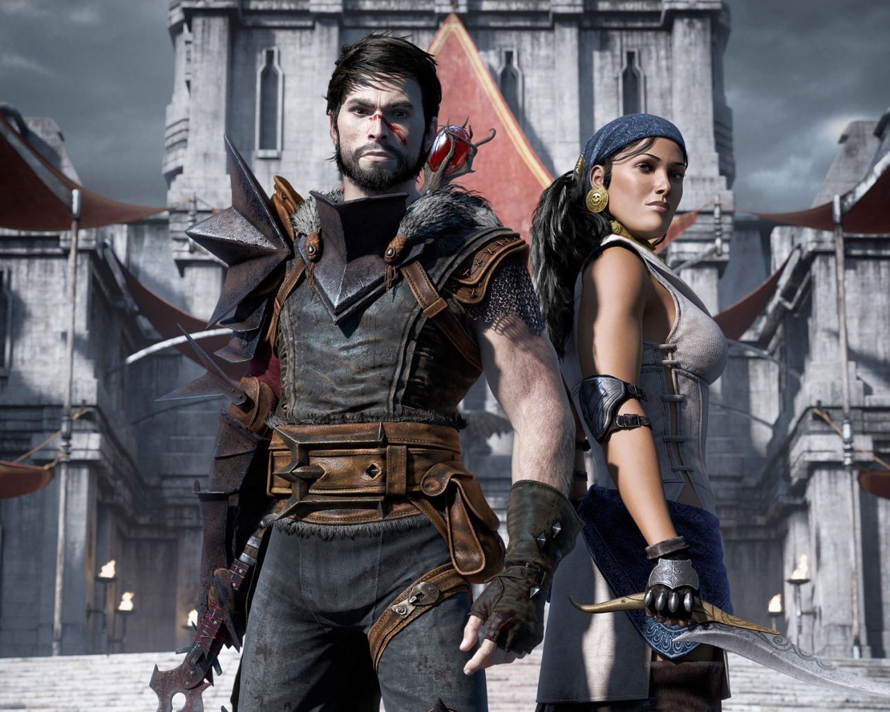 Хоук и Изабель из игры Dragon Age