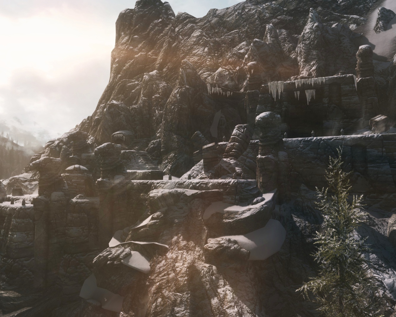 Горная местность в игре The Elder Scrolls V Skyrim