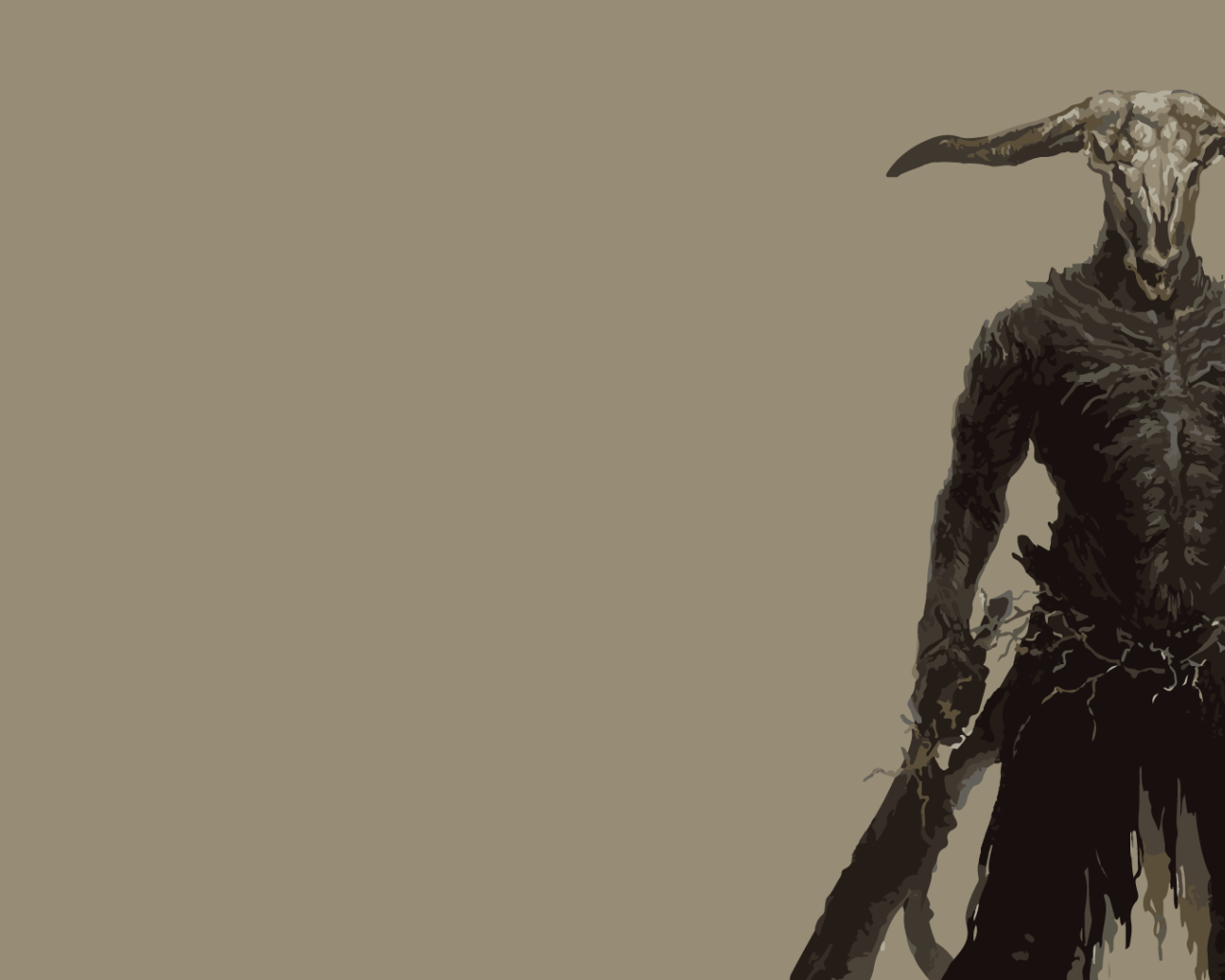 Рогатый персонаж игры Dark Souls