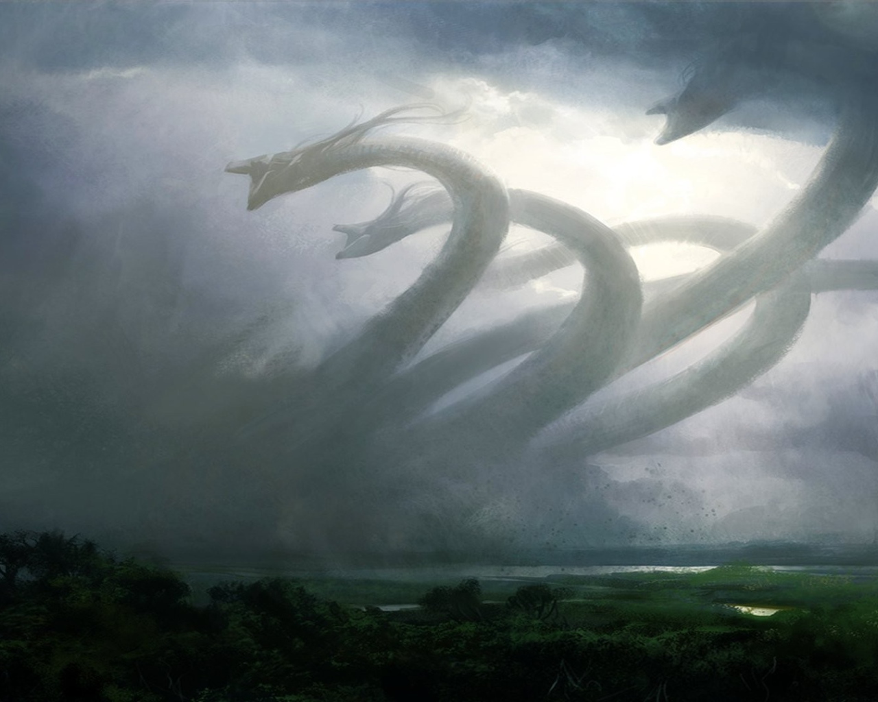 Стоглавое чудовище из игры Magic The Gathering