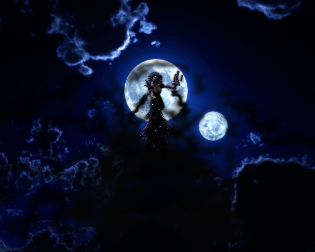 Нокс на фоне луны, игра Smite