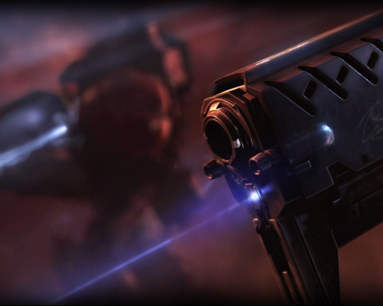 Лазерный прицел оружия в игре Starcraft II