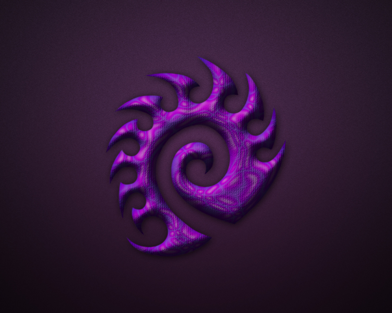 Сиреневый логотип Зерг из игры Starcraft II