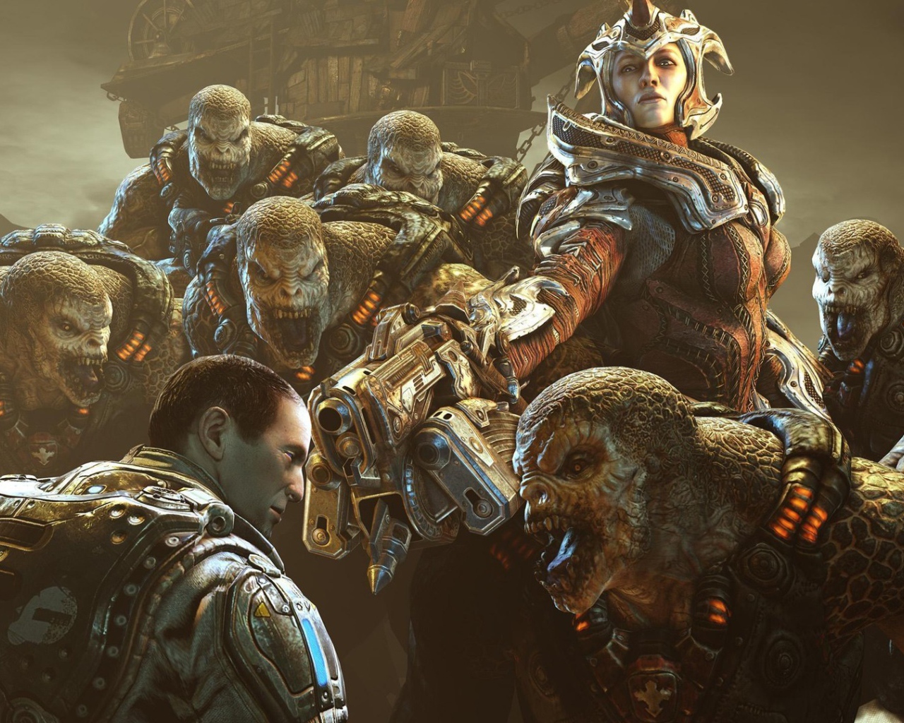 Монстры из игры Gears of War