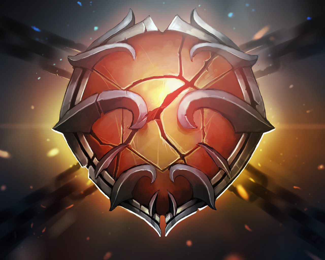 Оранжевый щит на экране загрузки игры Dota 2