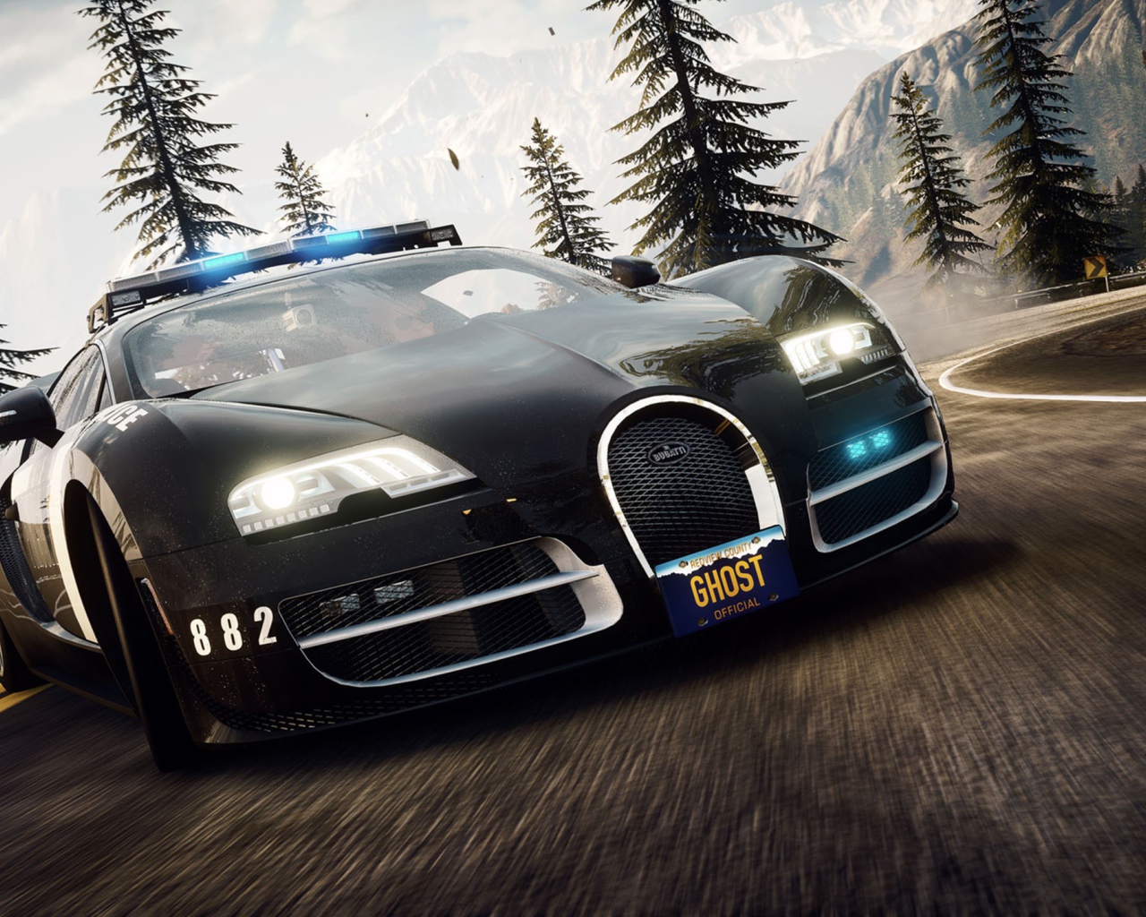 Полицейская Бугатти в игре