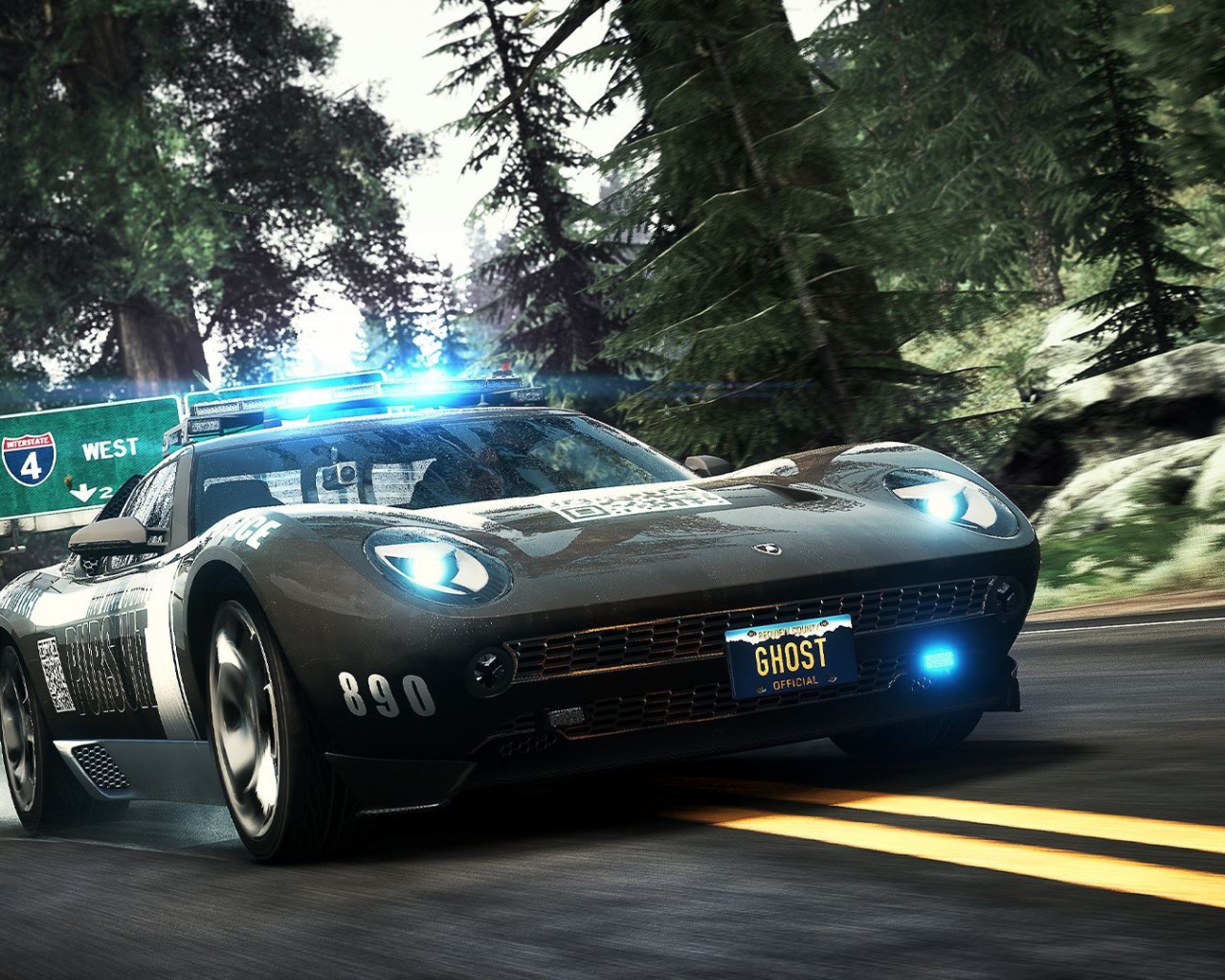 Полицейский Lamborghini Miura в игре