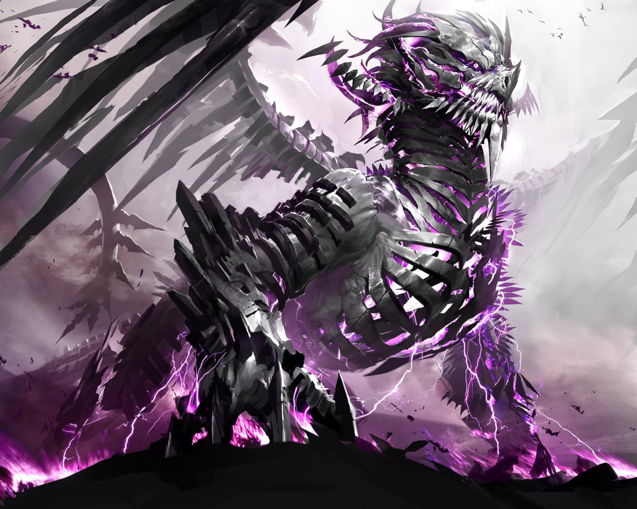 Сиреневый монстр из игры Guild Wars 2