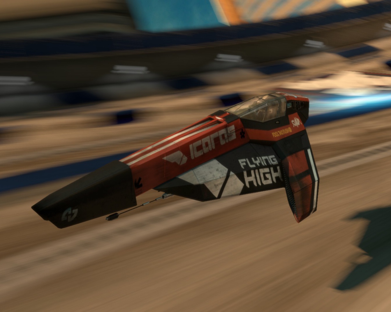 Гоночный аппарат в игре Wipeout 2048