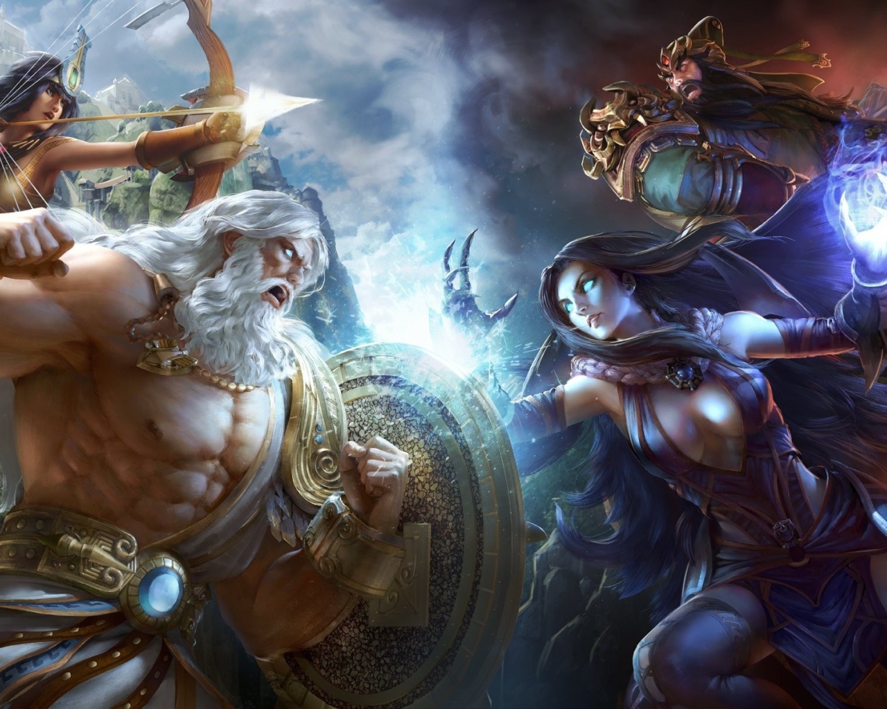 Схватка персонажей игры Smite