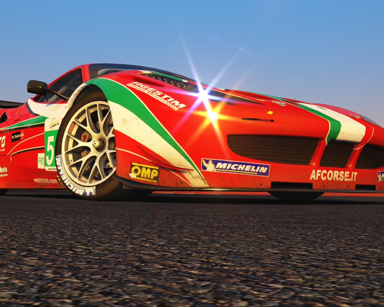 Красный Assetto Corsa в игре