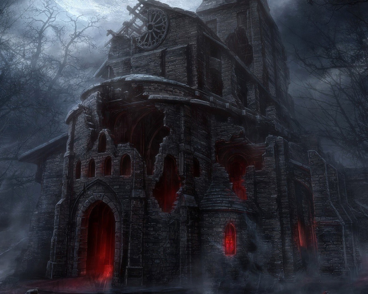 Разрушенная церковь в игре Diablo 3