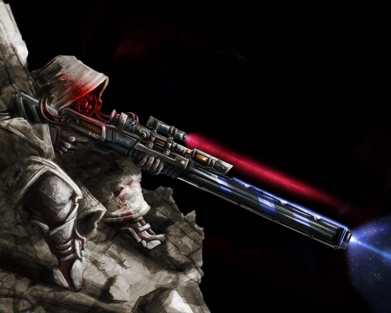 Снайпер стреляет из космоса