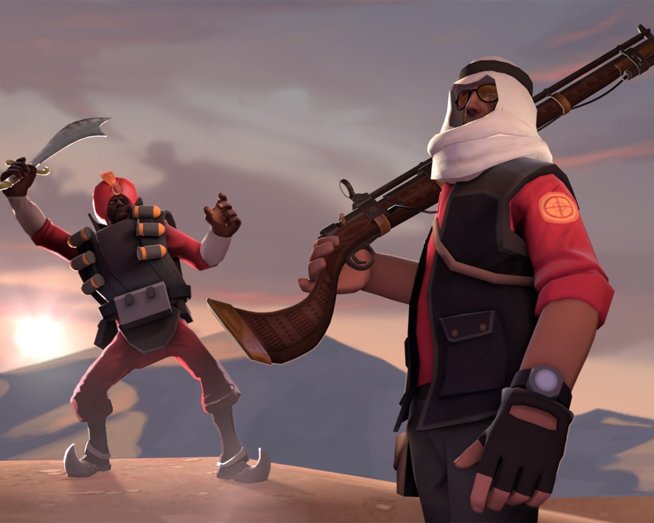 Солдаты пустыни в игре Team Fortress 2