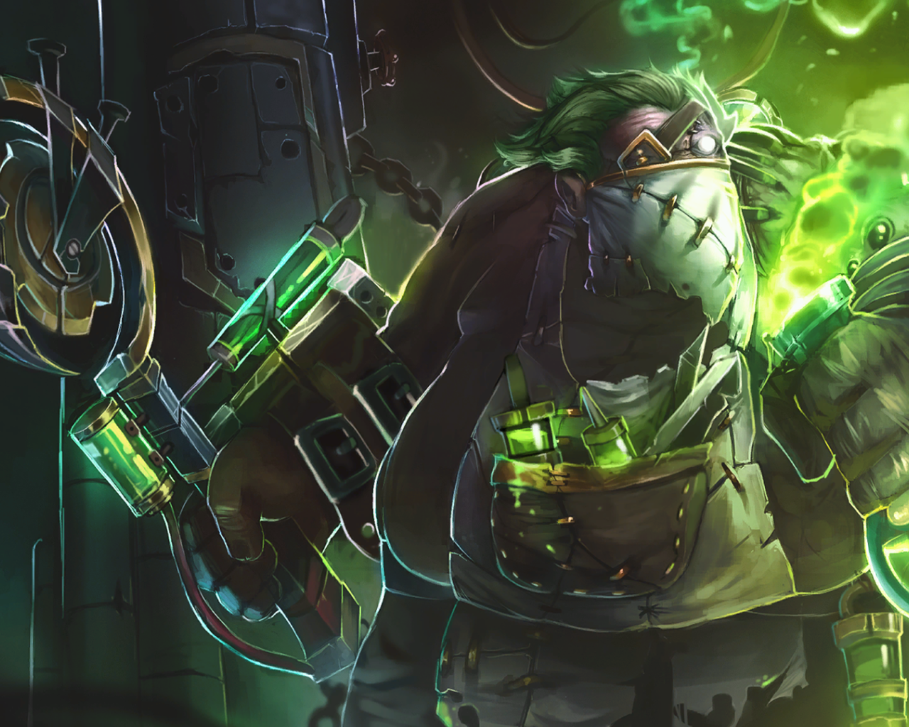 Кислотный персонаж игры Dota 2