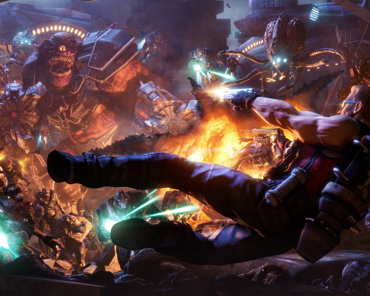 Сражение в игре Duke Nukem