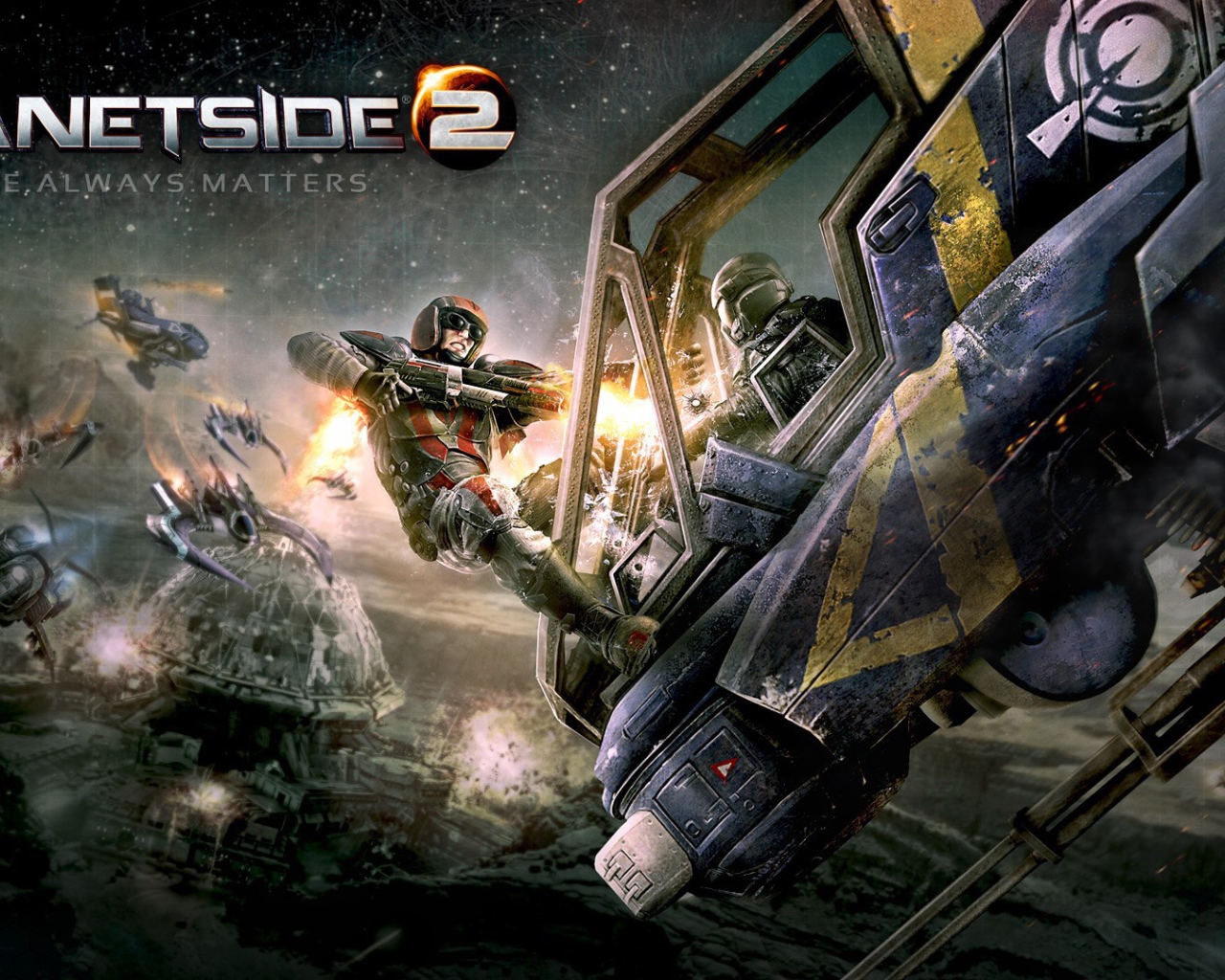 Сражение в игре Planetside 2