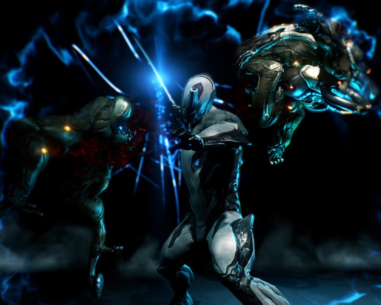 Сражение в игре Warframe