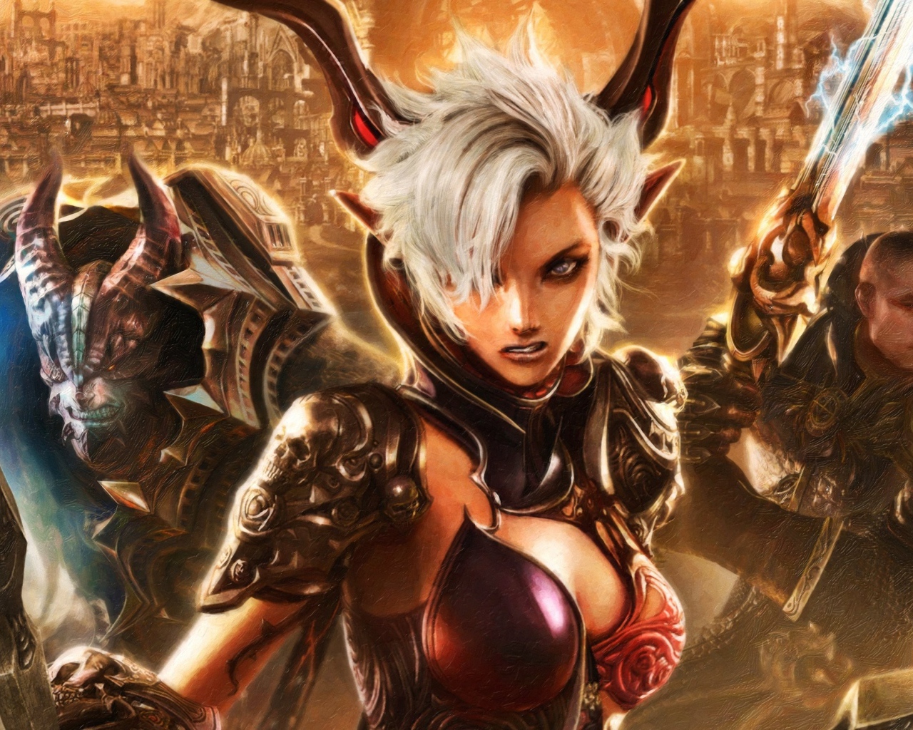 Белокурая героиня игры Tera