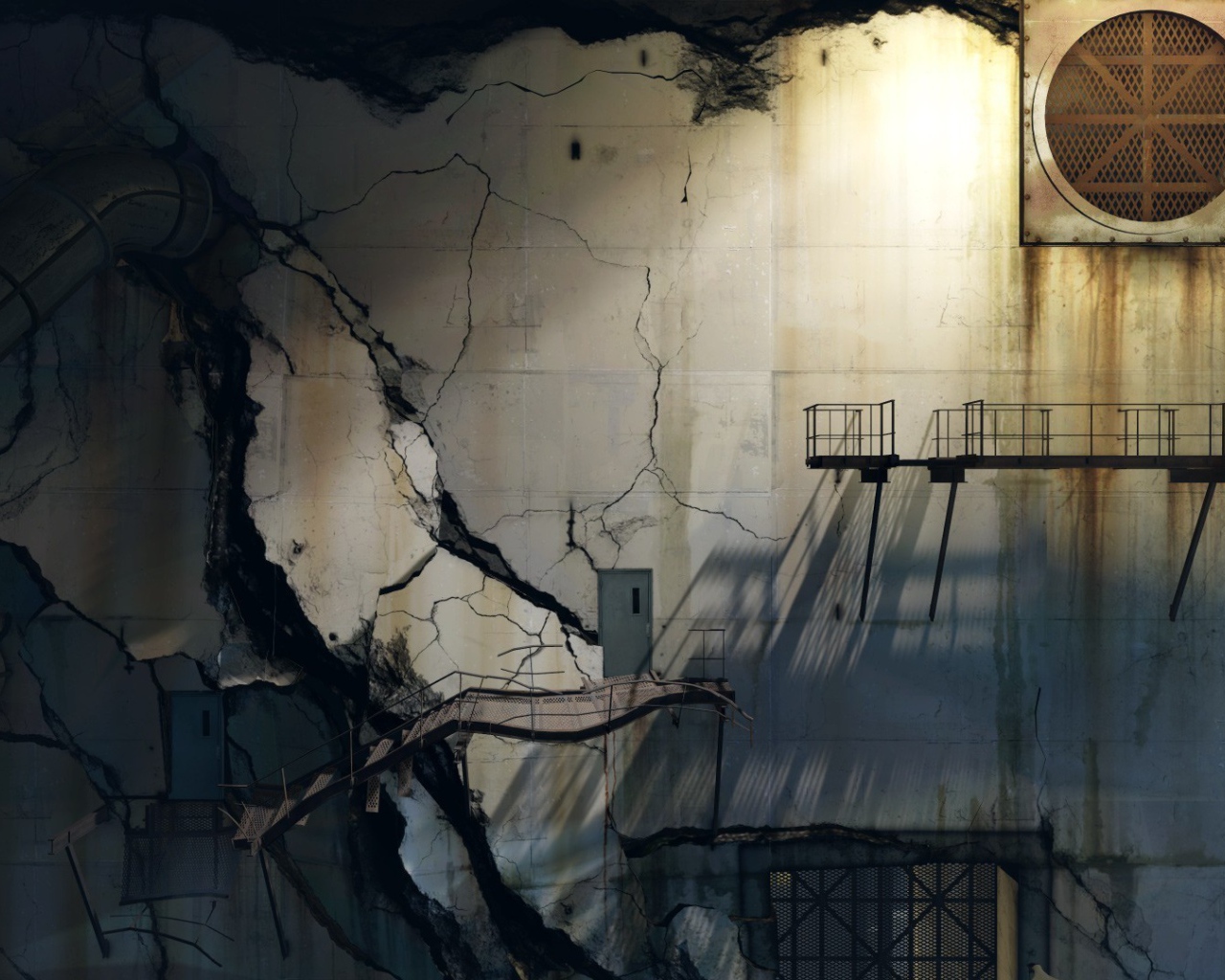 Здание старого завода, игра Portal 2