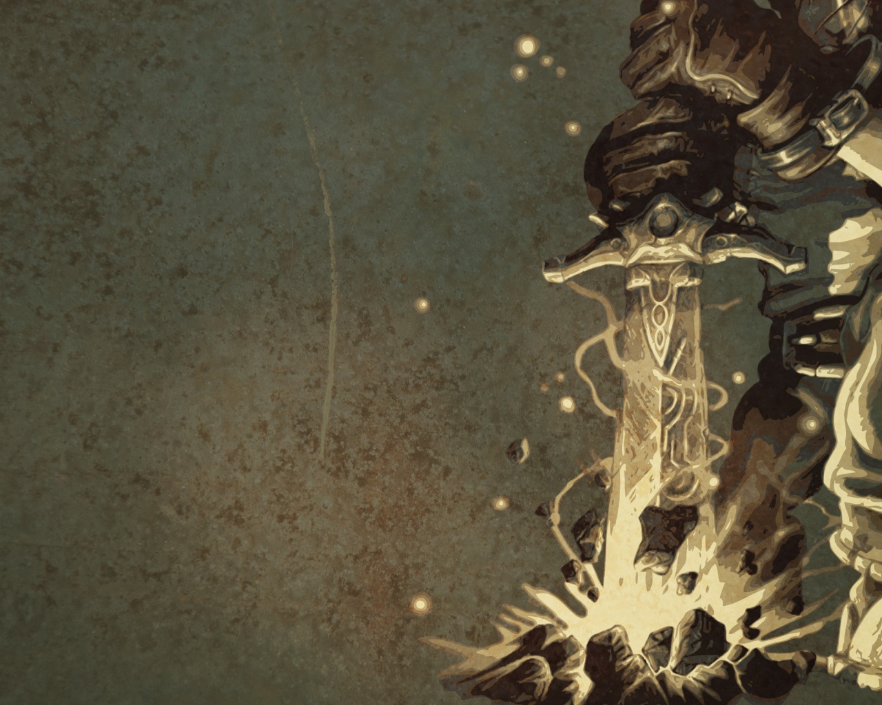 Персонаж игры Fable с мечом