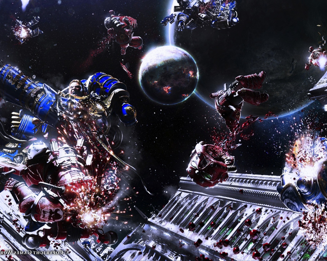 Погибшие солдаты в космосе, игра Warhammer 40000