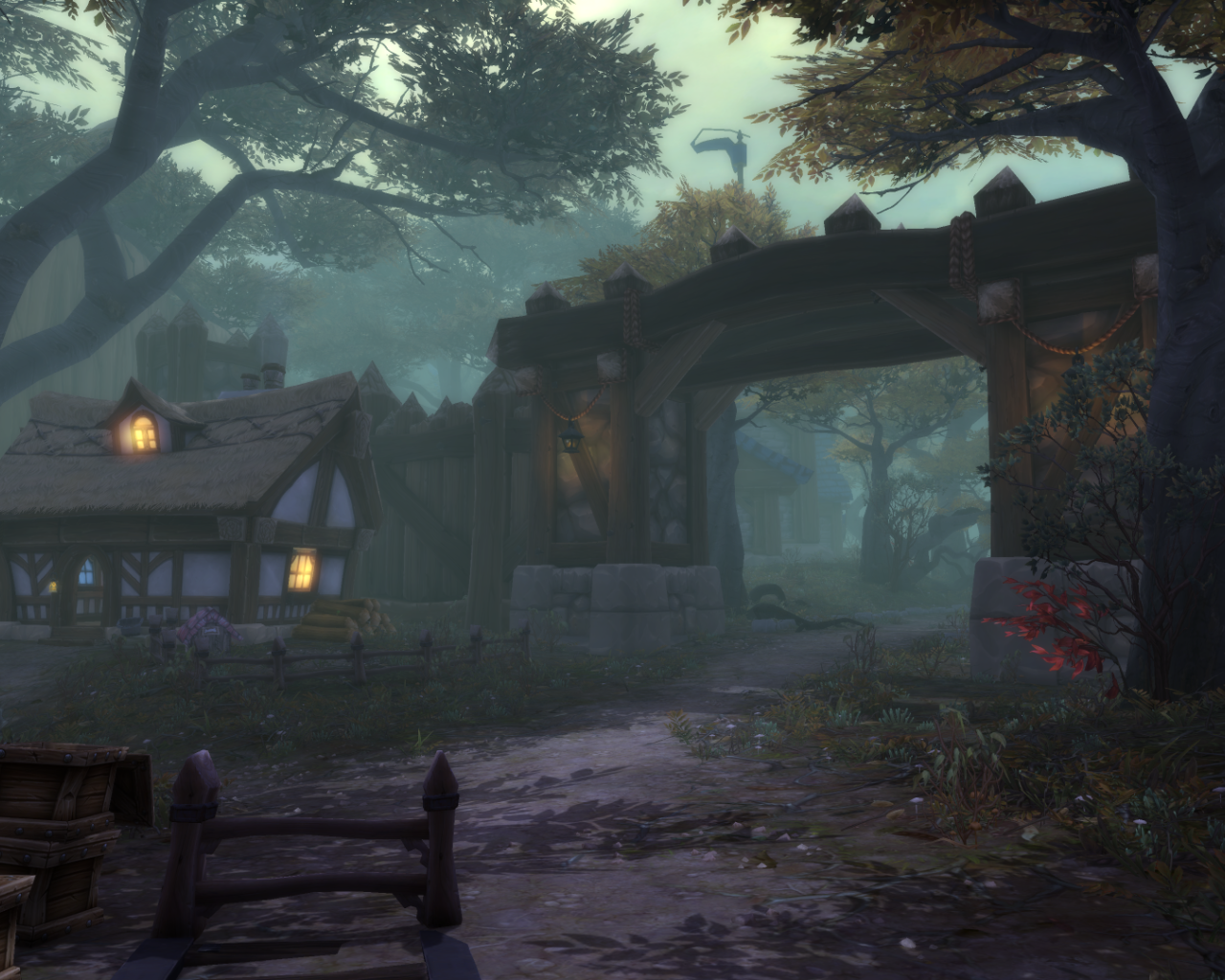 Ворота деревни в игре World of Warcraft Warlords of Draenor